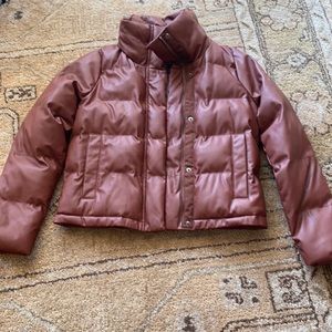 A&F Faux Leather Puffer